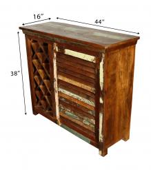 SOLID RECLAIMED TEAK WOOD WINE LIQUOR BAR
