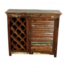 SOLID RECLAIMED TEAK WOOD WINE LIQUOR BAR