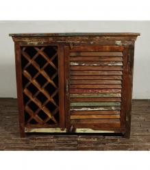 SOLID RECLAIMED TEAK WOOD WINE LIQUOR BAR