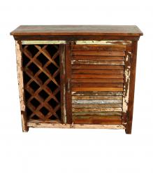 SOLID RECLAIMED TEAK WOOD WINE LIQUOR BAR