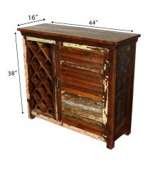 SOLID RECLAIMED TEAK WOOD WINE LIQUOR BAR