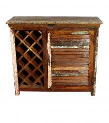 SOLID RECLAIMED TEAK WOOD WINE LIQUOR BAR