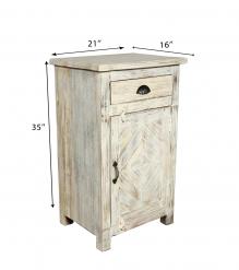 RECLAIMED WOOD 1 DRAWER END TABLE / NIGHTSTAND