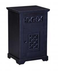 CARVED WOOD END TABLE / NIGHTSTAND
