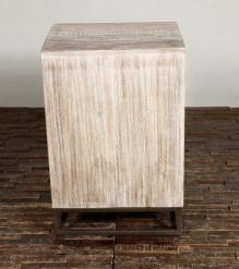 SOLID RECLAIMED TEAK WOOD 3 DRAWER END TABLE NIGHTSTAND