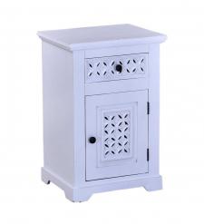 CARVED WOOD END TABLE / NIGHTSTAND