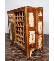 SOLID RECLAIMED TEAK WOOD WINE BAR