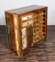 SOLID RECLAIMED TEAK WOOD WINE BAR