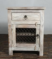 SOLID RECLAIMED TEAK WOOD END TABLE / NIGHTSTAND