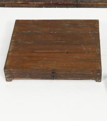 SOLID RECLAIMED TEAK PRINTERS BOX W/ COVER