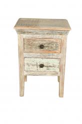 SOLID RECLAIMED TEAK WOOD END TABLE NIGHTSTAND