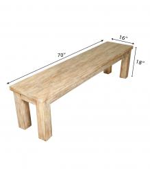 SOLID RECLAIMED TEAK WOOD BENCH