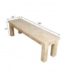 SOLID RECLAIMED TEAK WOOD BENCH
