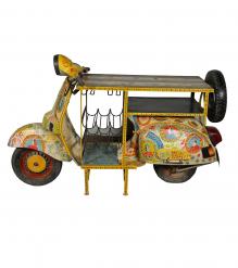 BOHO HAND PAINTED MULTI COLOR SCOOTER WINE RACK