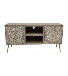 WOOD & METAL MEDIA CONSOLE