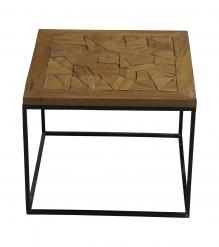 SOLID WOOD & IRON COFFEE TABLE