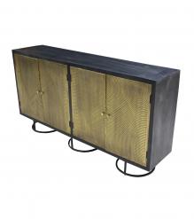 SOLID WOOD & IRON SIDEBOARD