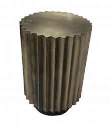 METAL CASTED WOOD END TABLE