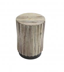 SOLID WOOD & IRON END TABLE