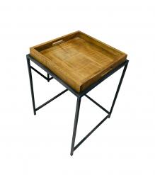 WOOD & IRON SIDE TABLE