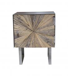 SOLID RECLAIMED WOOD & IRON SIDE TABLE