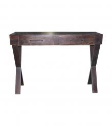 SOLID WOOD & IRON CONSOLE TABLE