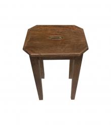 IRON & WOOD  END TABLE SIDE TABLE