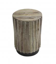 SOLID WOOD & IRON END TABLE