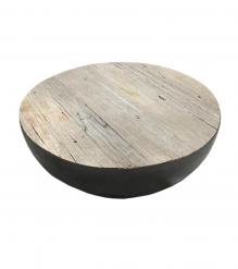 SOLID WOOD & IRON COFFEE TABLE