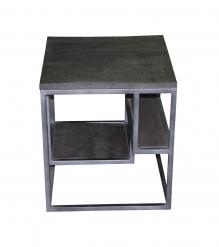 SOLID WOOD & IRON END TABLE