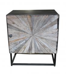 RECLAIMED WOOD & IRON SIDE TABLE