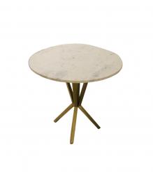 ROUND IRON & WOOD  DINING TABLE 
