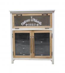 INDUSTRIAL CHIC IRON & WOOD APOTHECARY CABINET