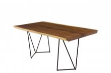 LIVE EDGE SOLID SUAR WOOD TABLE W/ METAL BASE