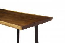 LIVE EDGE SOLID SUAR WOOD TABLE W/ METAL BASE