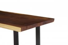 LIVE EDGE SOLID SUAR WOOD TABLE W/ METAL BASE