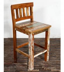 SOLID RECLAIMED TEAK WOOD COUNTER HEIGHT STOOL
