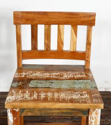 SOLID RECLAIMED TEAK WOOD COUNTER HEIGHT STOOL