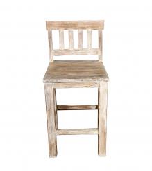 SOLID RECLAIMED TEAK WOOD COUNTER HEIGHT STOOL