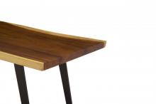 LIVE EDGE SOLID SUAR WOOD TABLE W/ METAL BASE