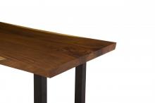 LIVE EDGE SOLID SUAR WOOD TABLE W/ METAL BASE