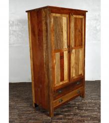 2 DOOR SOLID RECLAIMED TEAK WOOD CABINET W/ 2 DRAWERS