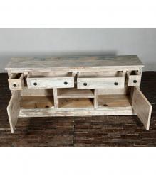 SOLID RECLAIMED TEAK WOOD SIDEBOARD CONSOLE W/ DRAWERS & DOORS