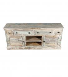 SOLID RECLAIMED TEAK WOOD SIDEBOARD CONSOLE W/ DRAWERS & DOORS