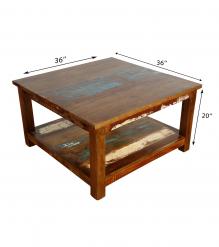 RECLAIMED TEAK SOLID WOOD COFFEE TABLE