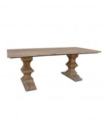 SOLID WOOD PEDESTAL DINING TABLE
