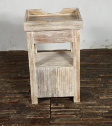 SOLID RECLAIMED TEAK WOOD 3 DRAWER END TABLE / NIGHT STAND