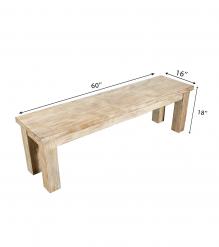 SOLID RECLAIMED TEAK BENCH