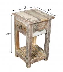 SOLID RECLAIMED TEAK WOOD SIDETABLE END TABLE