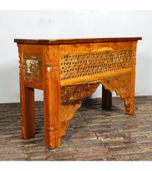 HAND CARVED SOLID WOOD CONSOLE